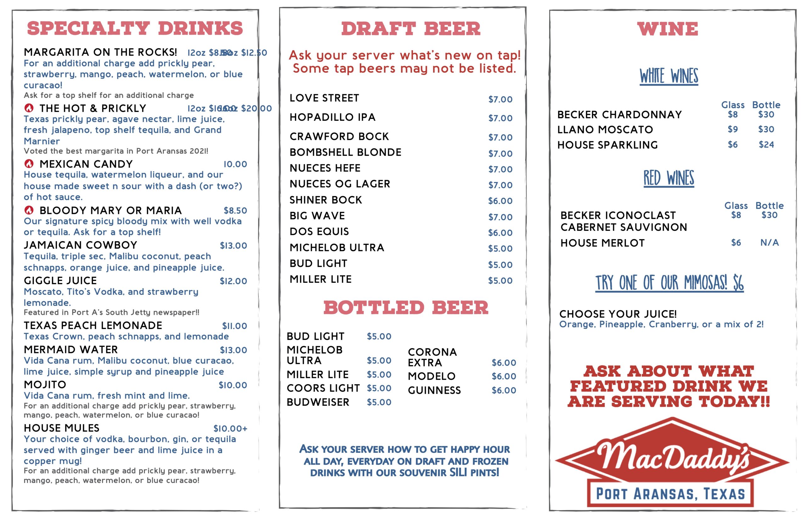 drinks-macdaddy-s-family-kitchen-port-aransas-restaurant